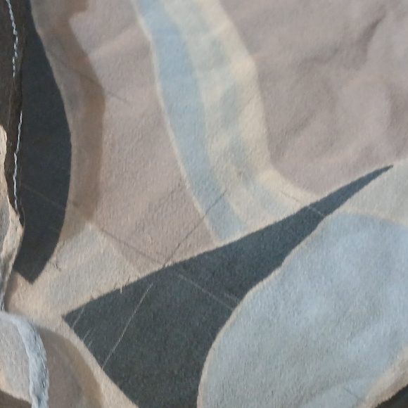 Vintage 90's -Express- Blue/Black & Grey 100% Silk Camisole- Scarf Not Included - Picture 5 of 9